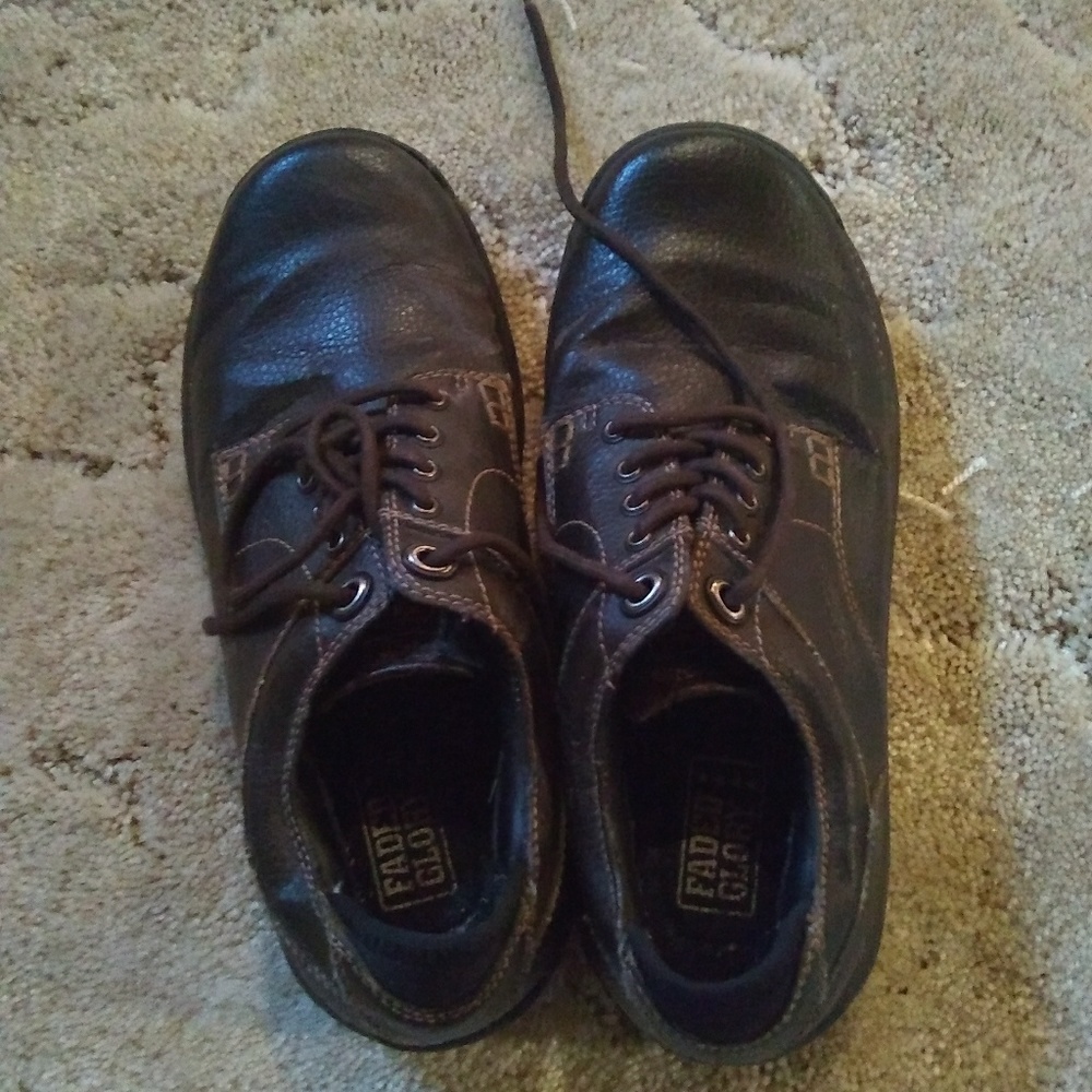 Brown leather shoes